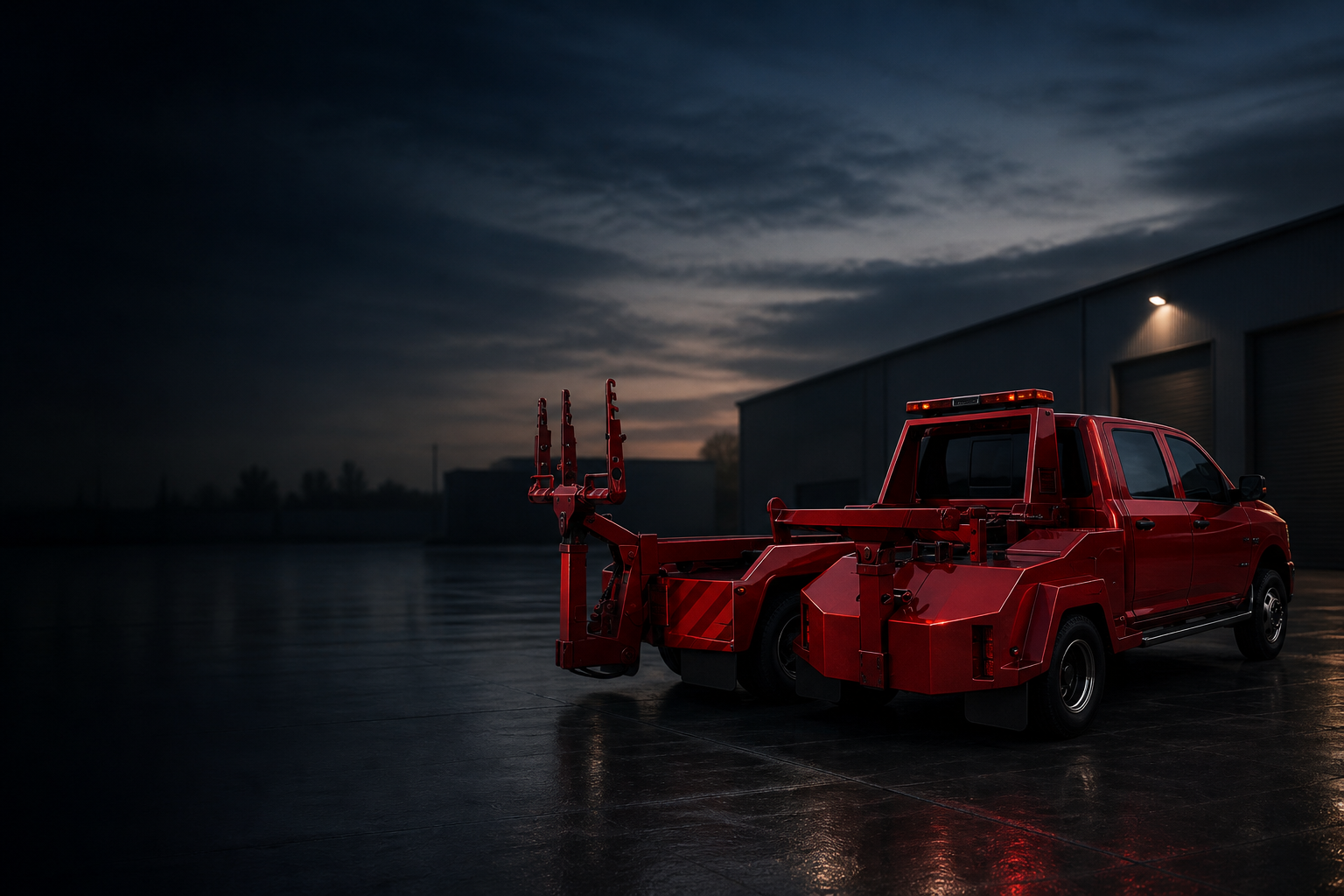 Recovery truck supplied for the towing section